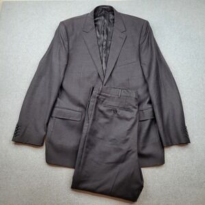 Joseph Bach Wool Cashmere Suit Mens 56L Charcoal Gray Super 150s Verona 2-Piece